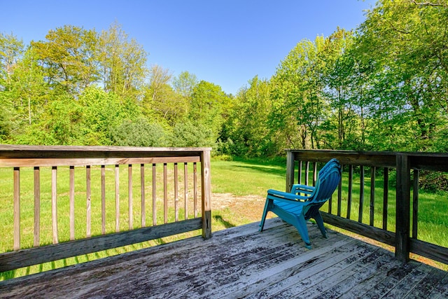 175 Lake House Rd, Naples, ME 04055 - deck featuring a lawn