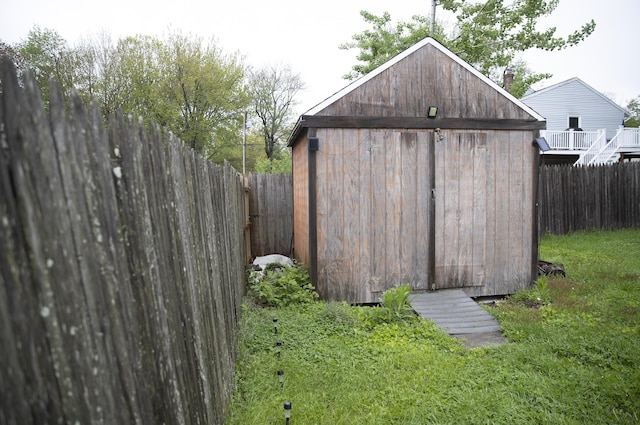 15 Lucille St, Saco, ME 04072 - view of shed with a fenced backyard