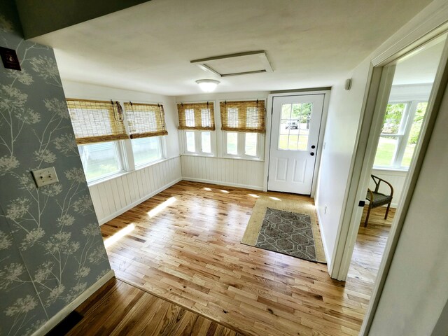 567 Ossipee Trl W, Standish, ME 04084 - foyer entrance with hardwood / wood-style floors, healthy amount of natural light, and baseboards