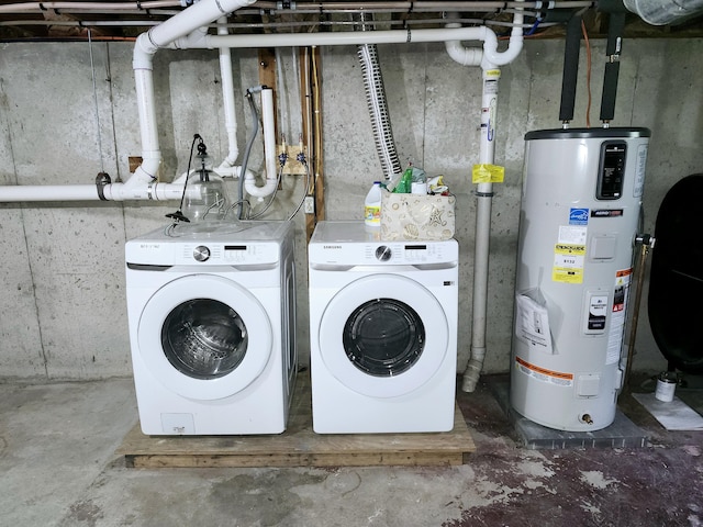 567 Ossipee Trl W, Standish, ME 04084 - washroom with water heater, washer and dryer, and oil tank