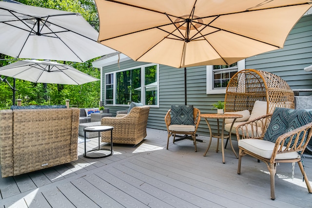 4 Dragonfly Cir, Limerick, ME 04048 - deck with outdoor lounge area