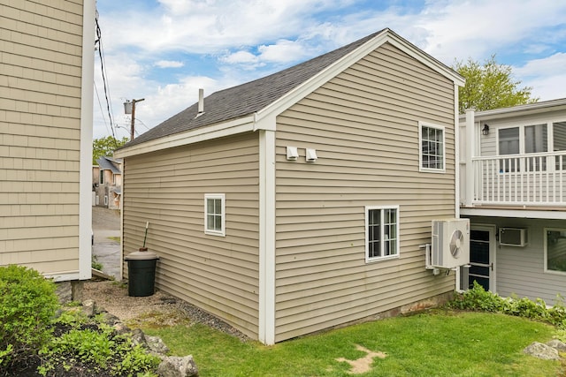 13 Ledge Rd Unit 3, Ogunquit, ME 03907 - view of home's exterior featuring ac unit, a yard, and an AC wall unit