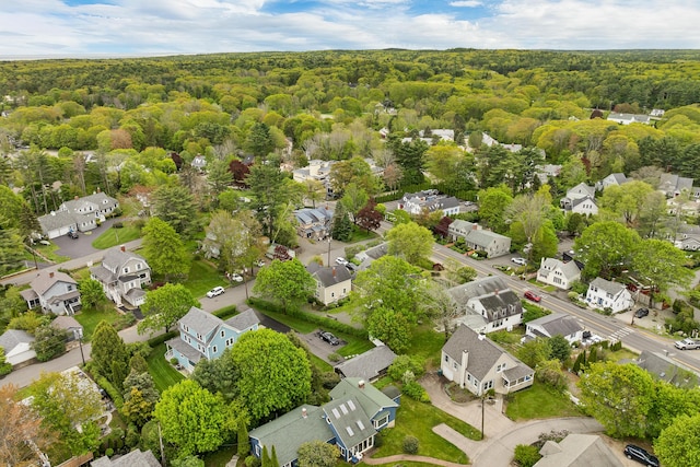 13 Ledge Rd Unit 3, Ogunquit, ME 03907 - aerial perspective of suburban area featuring a heavily wooded area