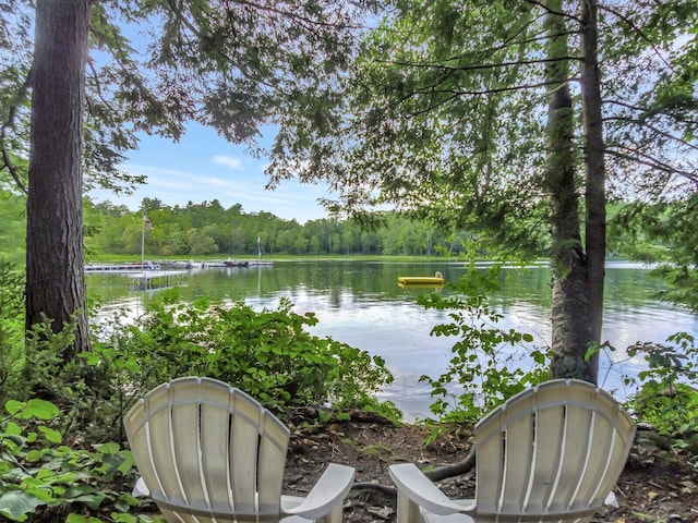 103 Taylor Woods Rd, Belgrade, ME 04917 - water view featuring a forest