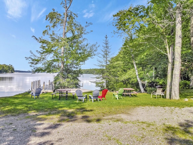 103 Taylor Woods Rd, Belgrade, ME 04917 - view of grassy yard featuring a water view