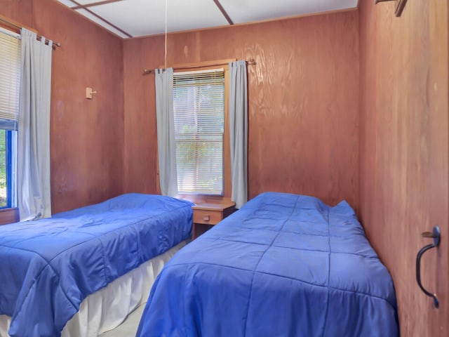 103 Taylor Woods Rd, Belgrade, ME 04917 - bedroom with wooden walls