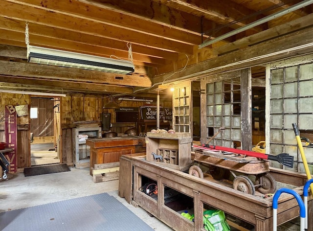 2103 US Highway 1, Sullivan, ME 04664 - miscellaneous room featuring unfinished concrete flooring