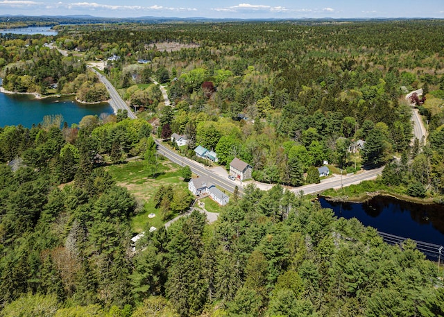 2103 US Highway 1, Sullivan, ME 04664 - aerial view of property's location with a heavily wooded area and a nearby body of water