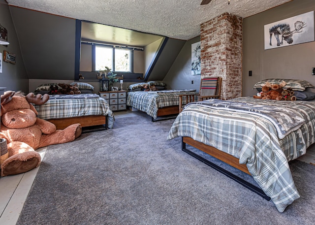 2103 US Highway 1, Sullivan, ME 04664 - carpeted bedroom featuring a textured ceiling and a ceiling fan