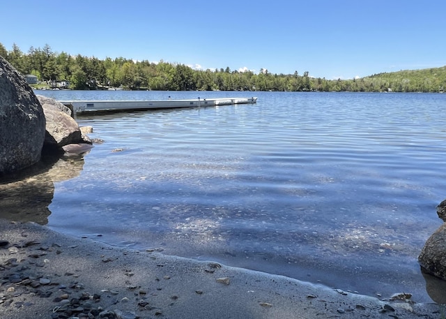 861 W Shore Rd, Otis, ME 04605 - dock area with a water view and a view of trees
