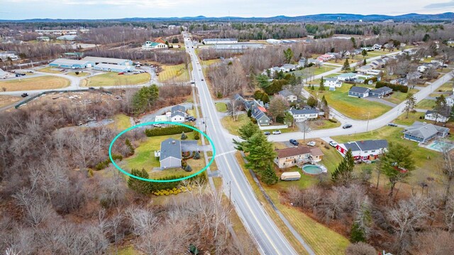 231 Parkway S, Brewer, ME 04412 - aerial view of property and surrounding area featuring nearby suburban area and mountains
