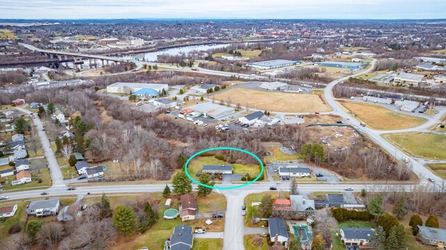 231 Parkway S, Brewer, ME 04412 - aerial view of property and surrounding area featuring a notable bridge