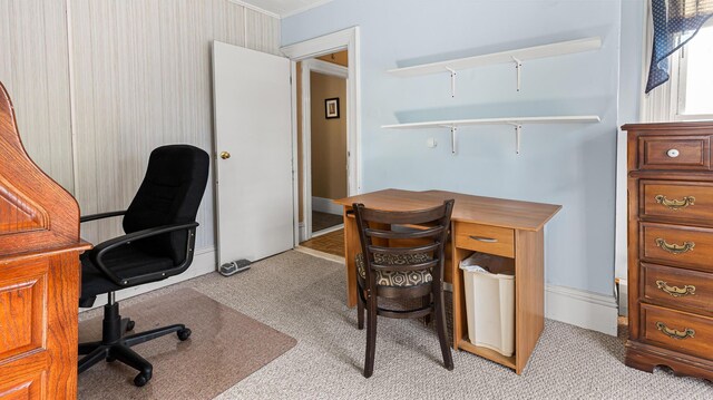 151 Birch St Unit A, B, Bangor, ME 04401 - office with light colored carpet, ornamental molding, and baseboards