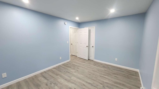14 Highland Ave, Augusta, ME 04330 - spare room featuring baseboards, wood finished floors, and recessed lighting