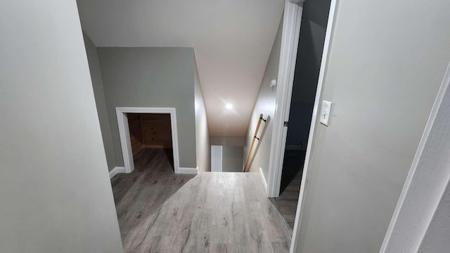 14 Highland Ave, Augusta, ME 04330 - corridor with an upstairs landing, wood finished floors, and baseboards