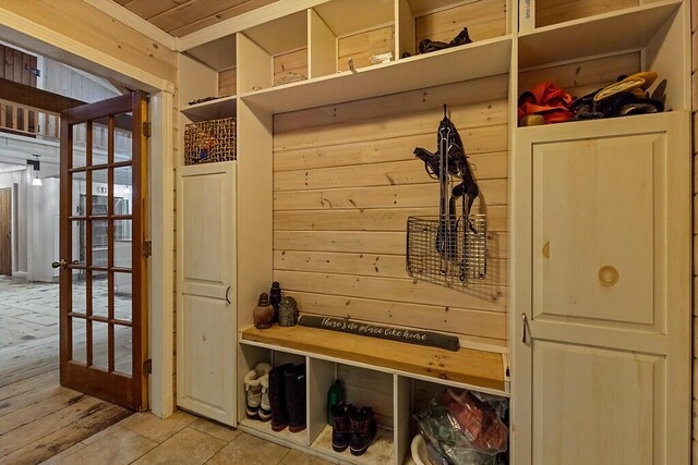 16 Trillium Ests, Rome, ME 04963 - mudroom featuring wood walls