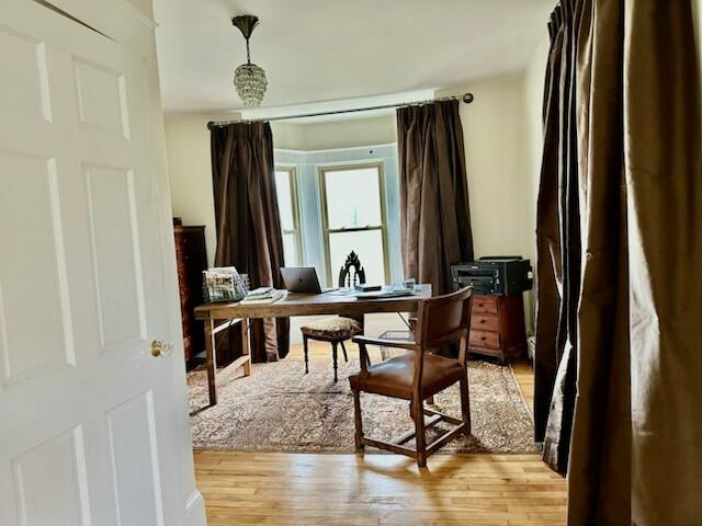 1 Forest St, Dover-Foxcroft, ME 04426 - dining room featuring light wood-type flooring and an office area