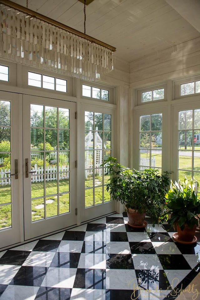 1 Forest St, Dover-Foxcroft, ME 04426 - sunroom featuring french doors
