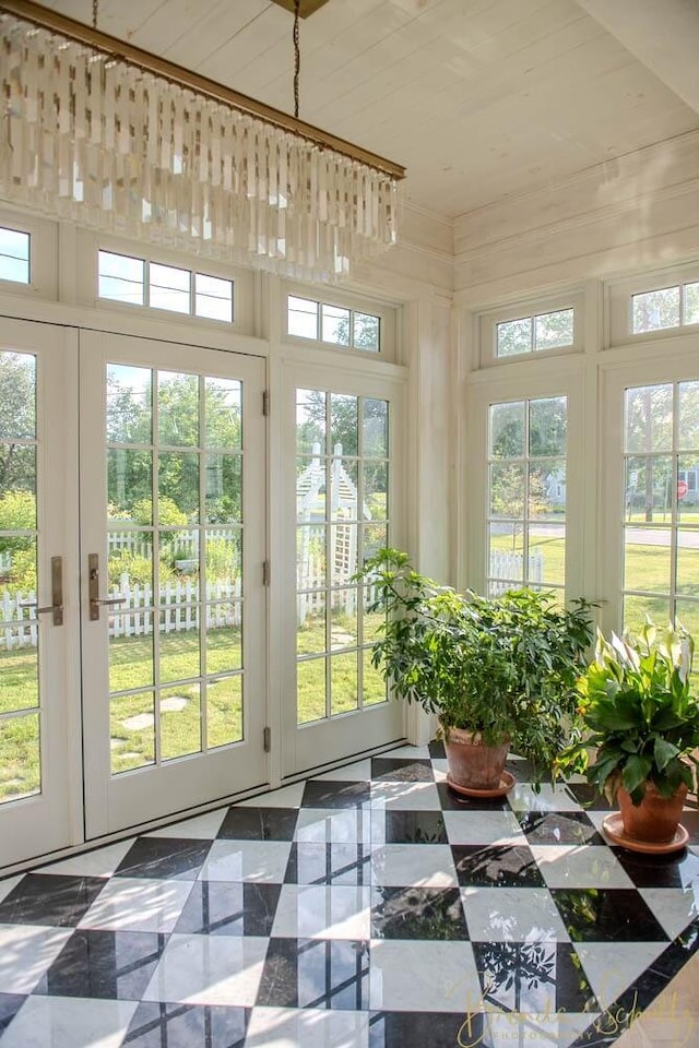 1 Forest St, Dover-Foxcroft, ME 04426 - sunroom / solarium featuring french doors and healthy amount of natural light