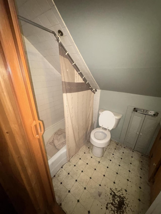 15 Sawyer Ln, Sanford, ME 04083 - full bathroom featuring toilet and shower / bath combo with shower curtain
