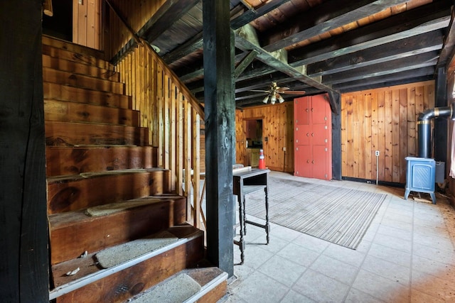 15 Sawyer Ln, Sanford, ME 04083 - below grade area with wood walls