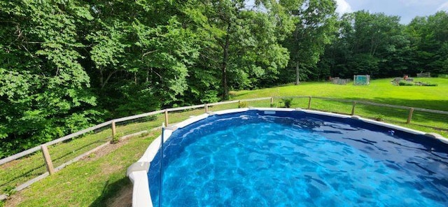 186 Clark Rd, Albion, ME 04910 - view of pool with a wooded view