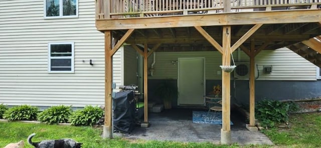 186 Clark Rd, Albion, ME 04910 - view of exterior entry featuring a deck