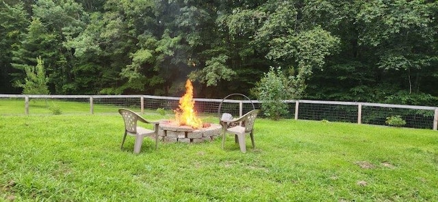 186 Clark Rd, Albion, ME 04910 - view of yard featuring a fire pit