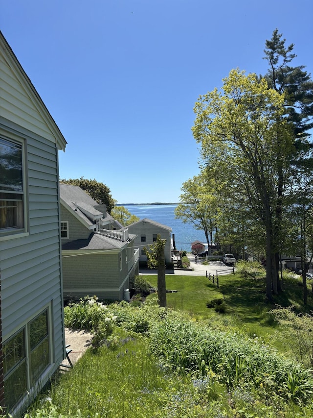 16 Bayview Rd, Falmouth, ME 04105 - view of yard featuring a water view