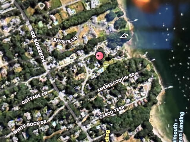 16 Bayview Rd, Falmouth, ME 04105 - aerial map of property and surrounding area