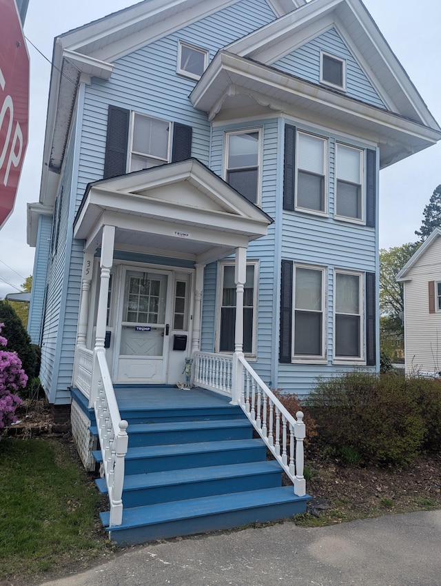 35 Brimmer St, Brewer, ME 04412 - view of front of property featuring covered porch