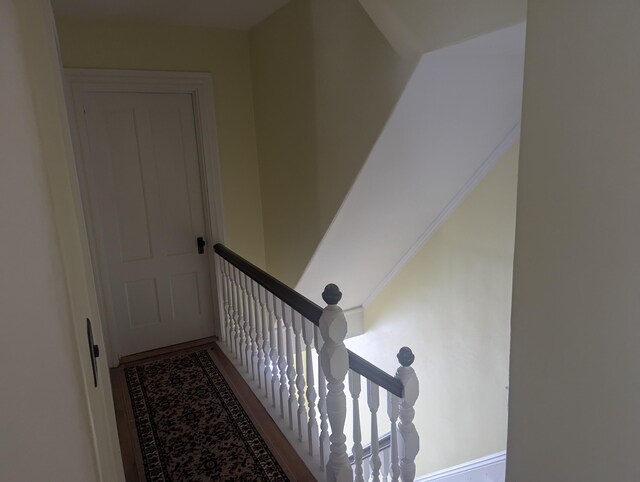 35 Brimmer St, Brewer, ME 04412 - stairway featuring wood finished floors