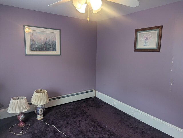 35 Brimmer St, Brewer, ME 04412 - spare room with carpet flooring, ceiling fan, and baseboards