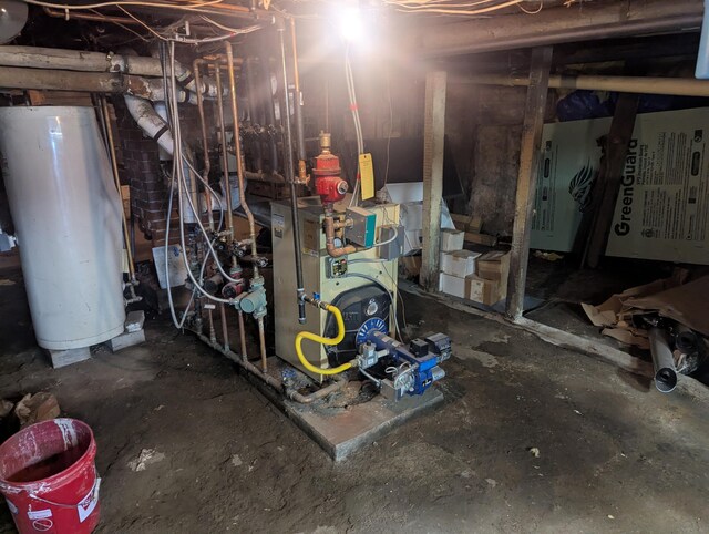 35 Brimmer St, Brewer, ME 04412 - utility room with water heater