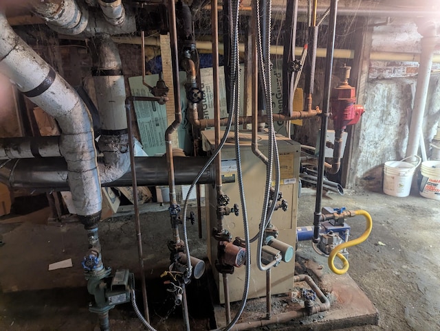 35 Brimmer St, Brewer, ME 04412 - utility room featuring a heating unit