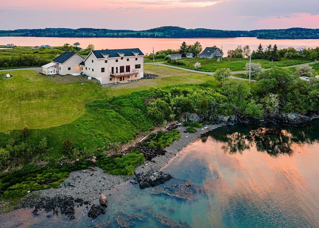 55 Diamond Point Rd, Lubec, ME 04652 - view from above of property with a large body of water