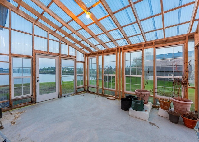 55 Diamond Point Rd, Lubec, ME 04652 - sunroom with a water view and lofted ceiling