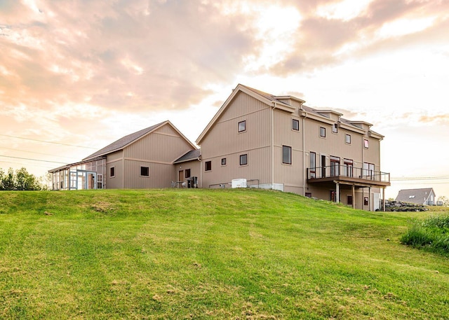 55 Diamond Point Rd, Lubec, ME 04652 - back of house with a lawn and a wooden deck