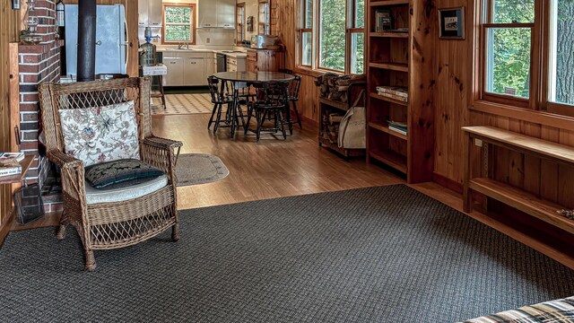 369 Narrow Gauge Trl, Hiram, ME 04041 - sitting room with wood finished floors