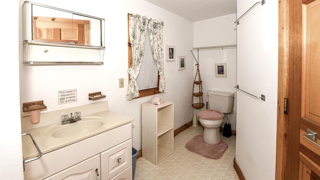 369 Narrow Gauge Trl, Hiram, ME 04041 - bathroom with tile patterned floors and vanity