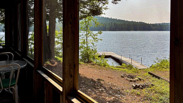 369 Narrow Gauge Trl, Hiram, ME 04041 - dock area featuring a water view