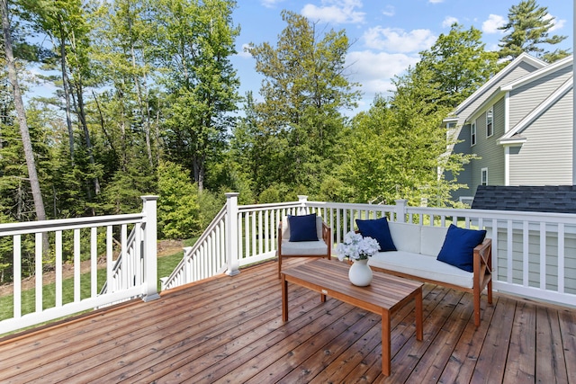 66 Old Dynamite Way, Gorham, ME 04038 - deck featuring outdoor lounge area