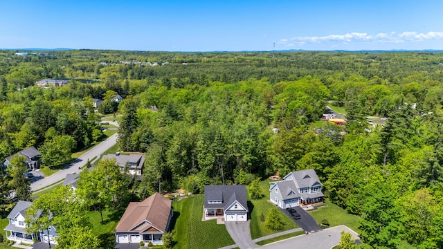66 Old Dynamite Way, Gorham, ME 04038 - aerial perspective of suburban area featuring a heavily wooded area