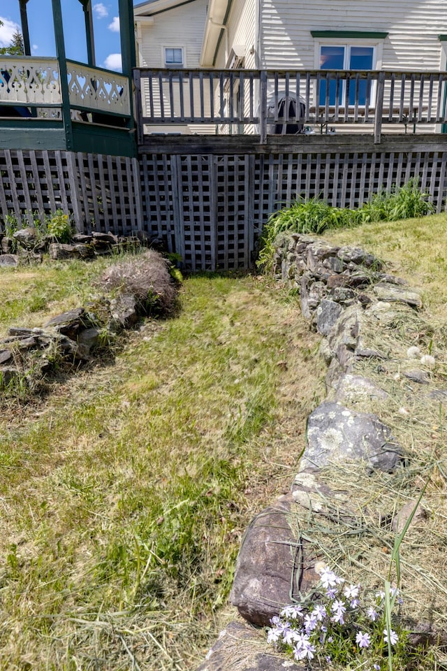 34 Mcphetres Rd, Sangerville, ME 04479 - view of yard with a wooden deck