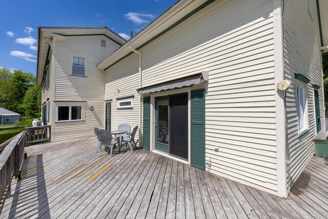 34 Mcphetres Rd, Sangerville, ME 04479 - wooden deck with outdoor dining space