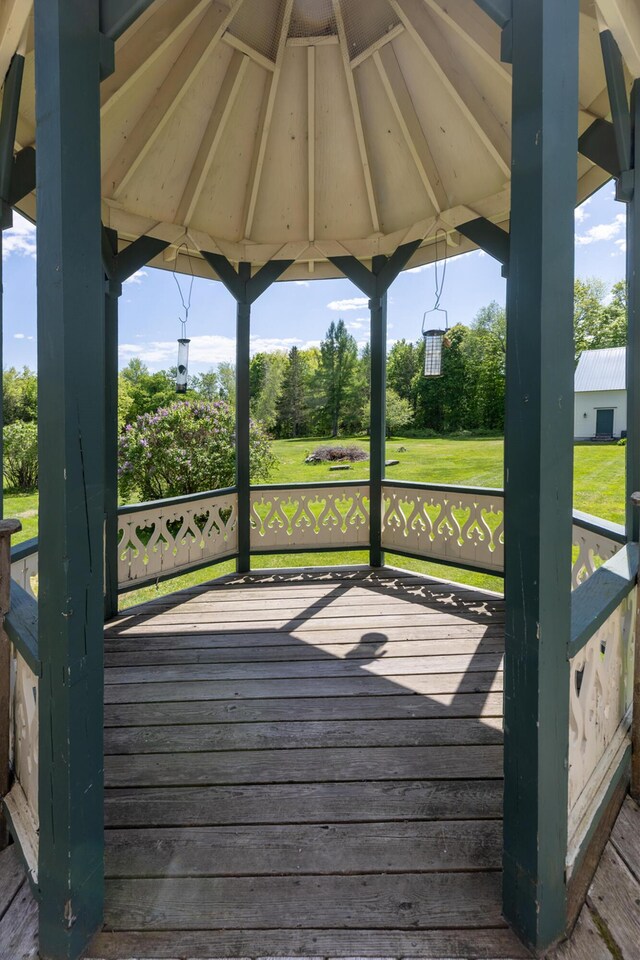 34 Mcphetres Rd, Sangerville, ME 04479 - deck with a yard