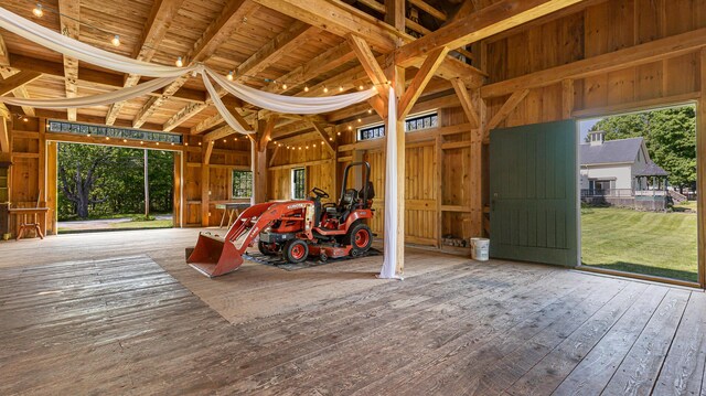34 Mcphetres Rd, Sangerville, ME 04479 - miscellaneous room featuring healthy amount of natural light, hardwood / wood-style flooring, and wood ceiling