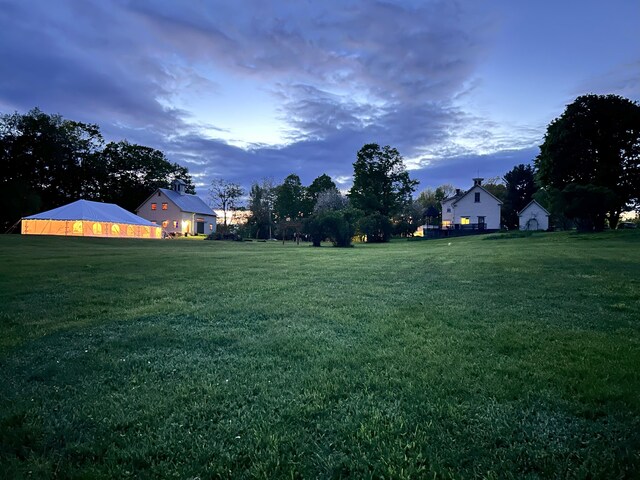 34 Mcphetres Rd, Sangerville, ME 04479 - yard at dusk with a yard