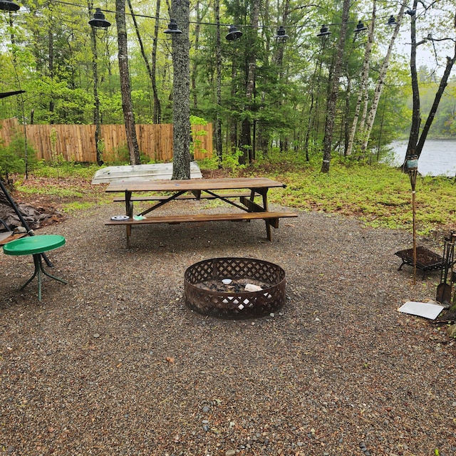 849 N Rd, Medford, ME 04463 - view of property's community featuring a fire pit