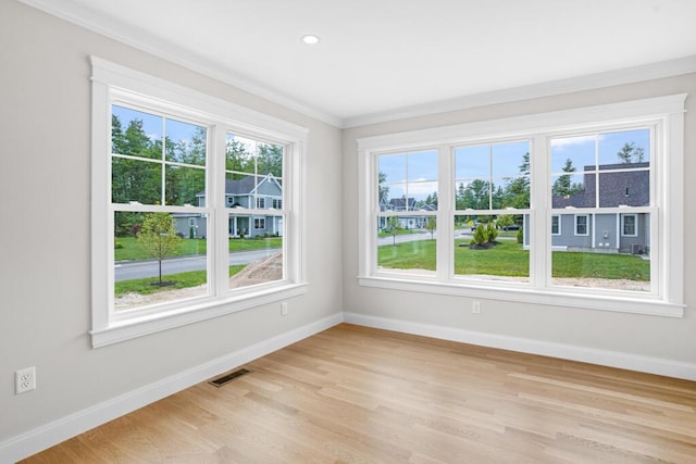 81 Creeks Edge Dr Unit 0, Saco, ME 04072 - spare room with crown molding, light wood-type flooring, and recessed lighting